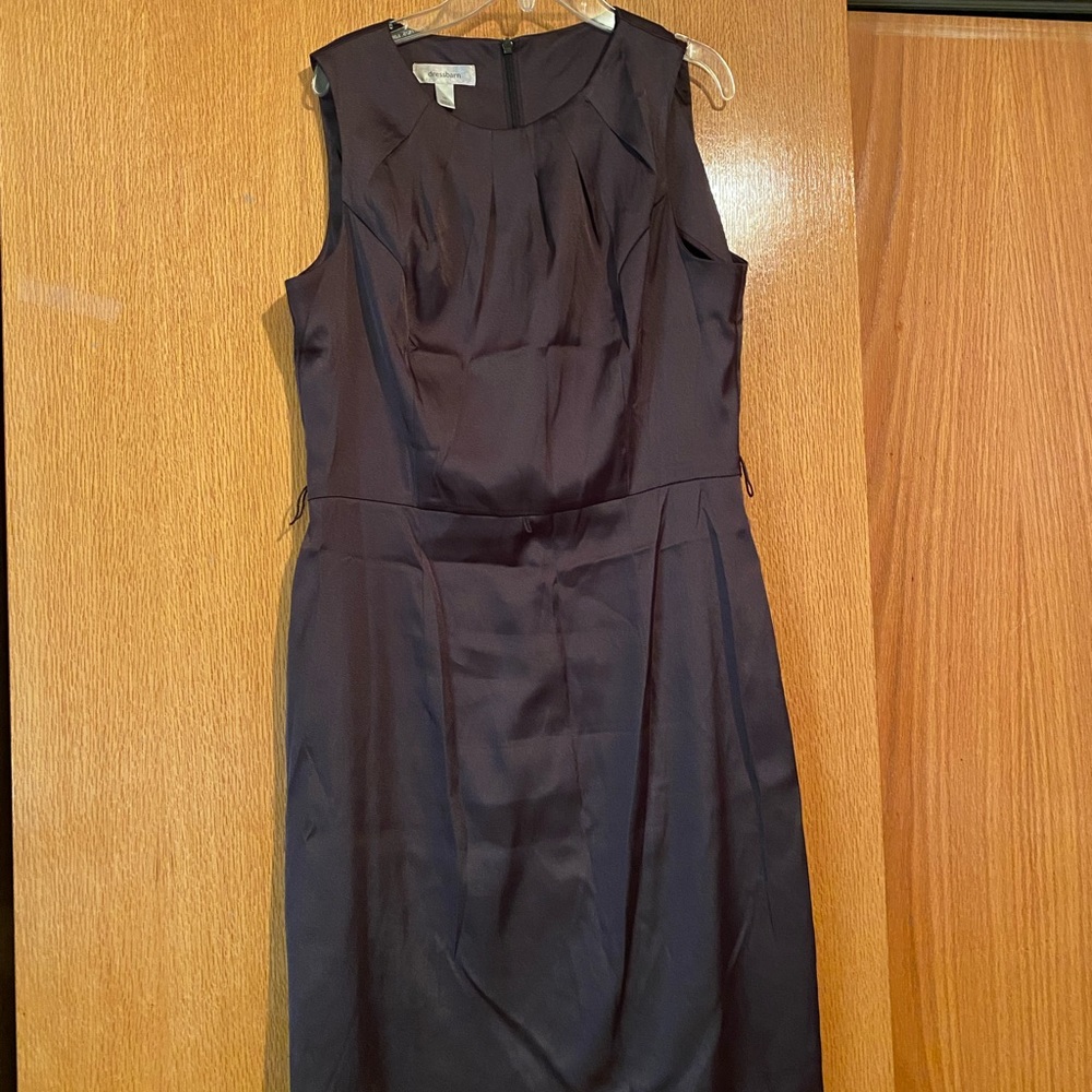 Shiny chocolate brown dress